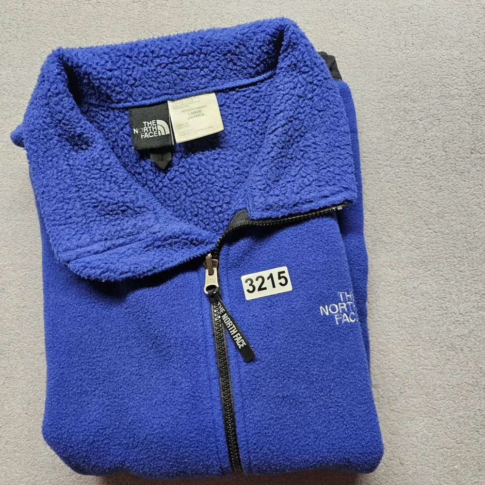 The North Face Denali Fleece Vest‎ Mens Large Royal Blue Full Zip Hiking Retro